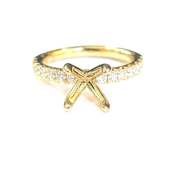 Yellow 14 Karat Semi-Mounting Ring