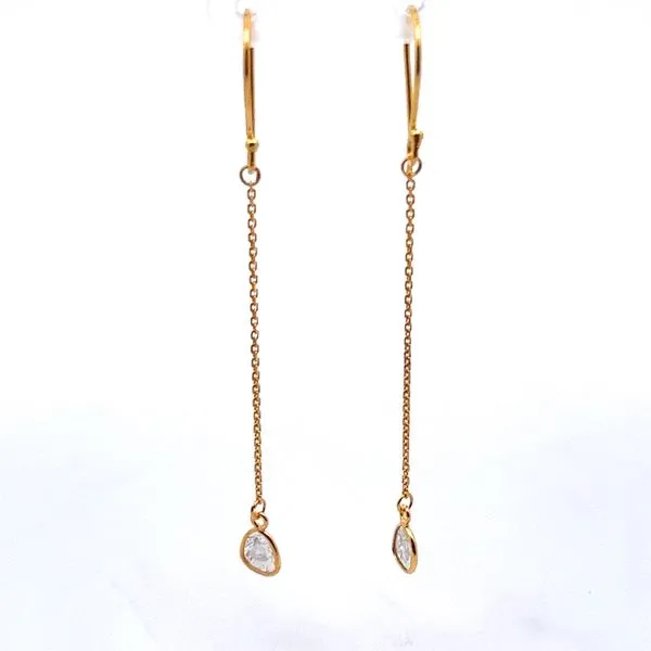 Yellow 18 Karat Diamond Slice Earrings Lee Ann's Fine Jewelry Russellville, AR
