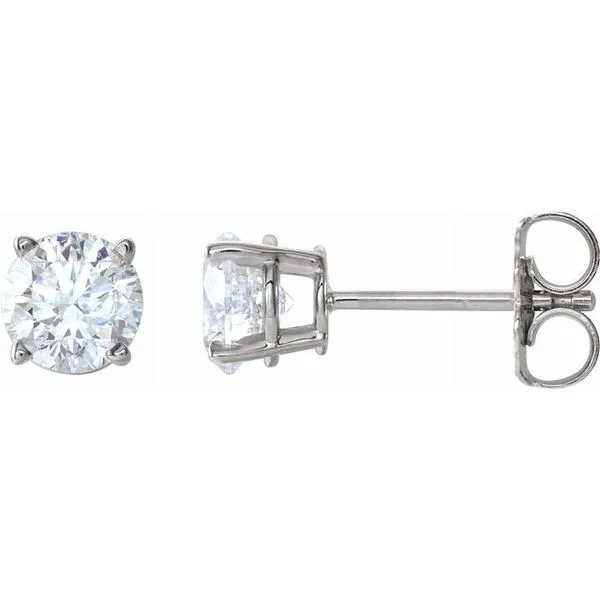 White 14 Karat Diamond Stud Earrings Lee Ann's Fine Jewelry Russellville, AR