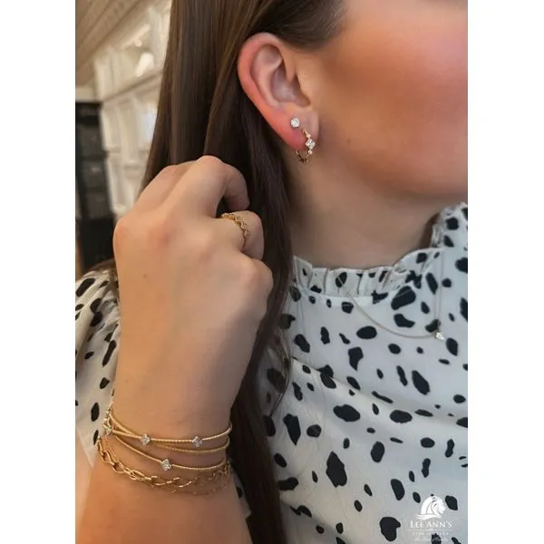 14 Karat Twist Clover Earrings