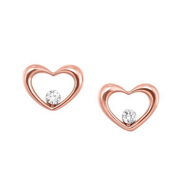 10K Rose Gold Heart Earrings Lee Ann's Fine Jewelry Russellville, AR