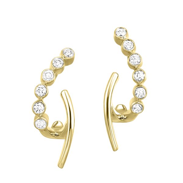 10K Yellow Gold Earrings with Round H/I I1 Diamonds Lee Ann's Fine Jewelry Russellville, AR