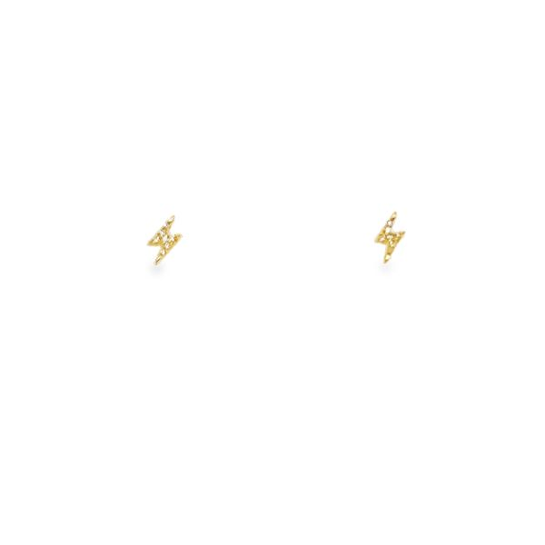 14K Yellow Gold Lightning Bolt Earrings Lee Ann's Fine Jewelry Russellville, AR