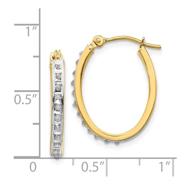 Yellow 14Kt Fascination Oval Diamond Earrings Image 3 Lee Ann's Fine Jewelry Russellville, AR