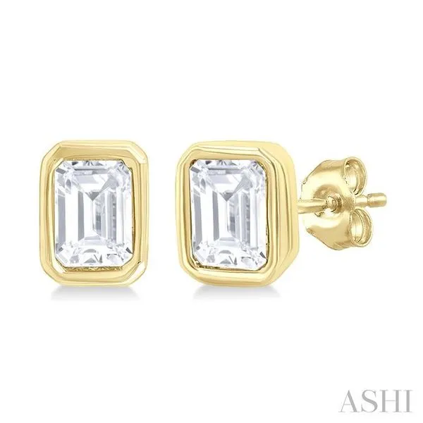 Yellow 14 Karat Diamond Earrings similar item image