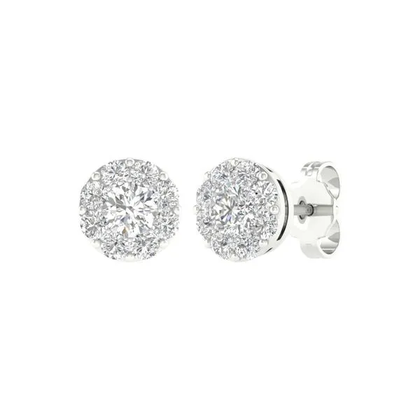 14K White Gold Lab Grown Diamond Earrings Lee Ann's Fine Jewelry Russellville, AR