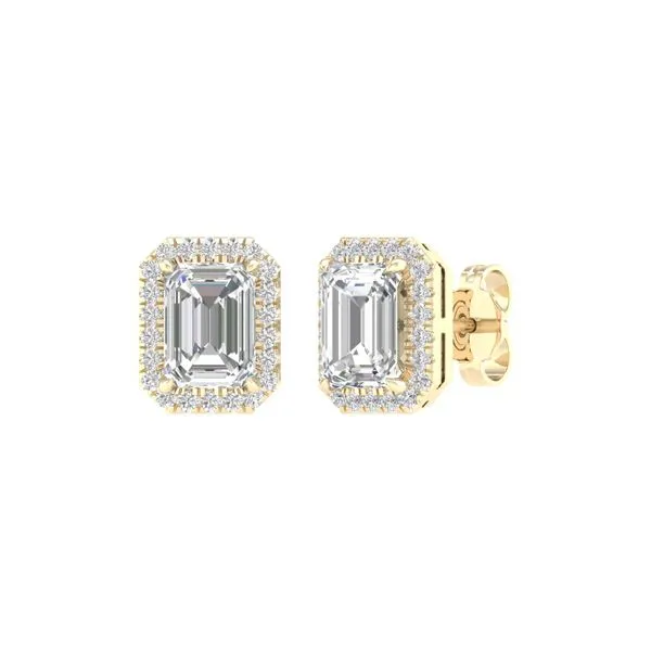 Yellow 14 Karat Lab Grown Diamond Earrings Lee Ann's Fine Jewelry Russellville, AR
