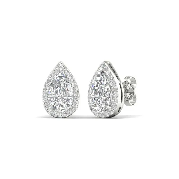 14K White Pear Shape Earrings Lee Ann's Fine Jewelry Russellville, AR