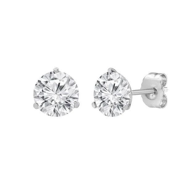 14K White Round Earrings Lee Ann's Fine Jewelry Russellville, AR