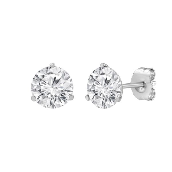 Lab Grown Diamond Earrings 14 Karat White Lee Ann's Fine Jewelry Russellville, AR