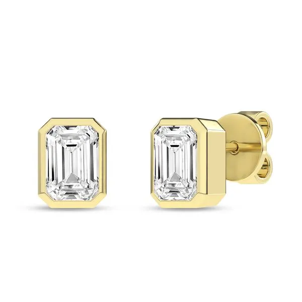 Yellow 14 Karat Lab Grown Diamond Earrings Lee Ann's Fine Jewelry Russellville, AR