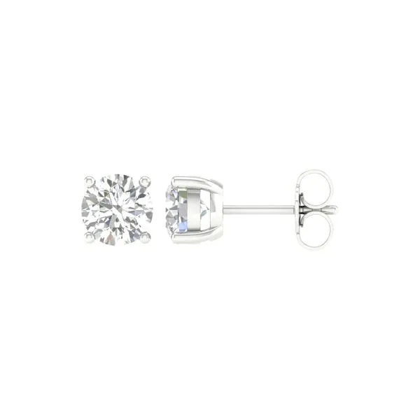 White 14Kt Earrings with Lab Grown Diamonds Lee Ann's Fine Jewelry Russellville, AR