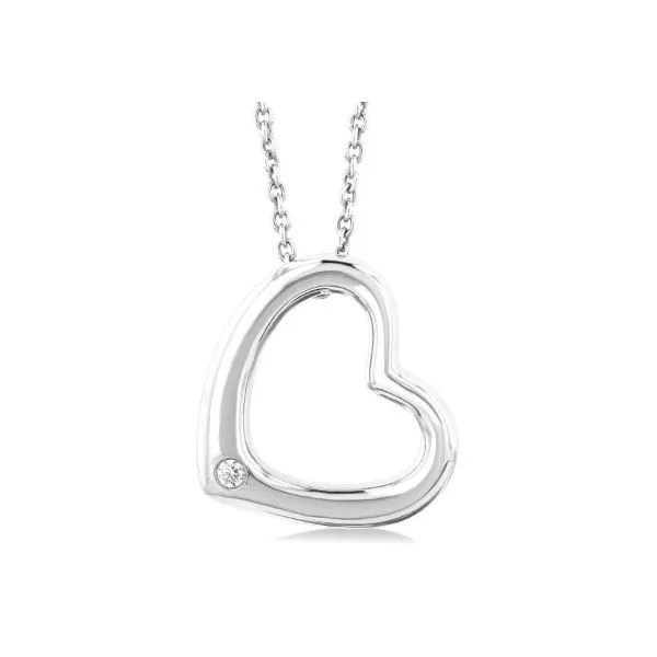 Sterling Silver Diamond Heart Pendant Lee Ann's Fine Jewelry Russellville, AR