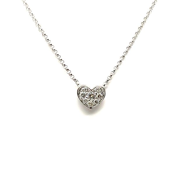 White 18 Karat Heart Necklace Lee Ann's Fine Jewelry Russellville, AR