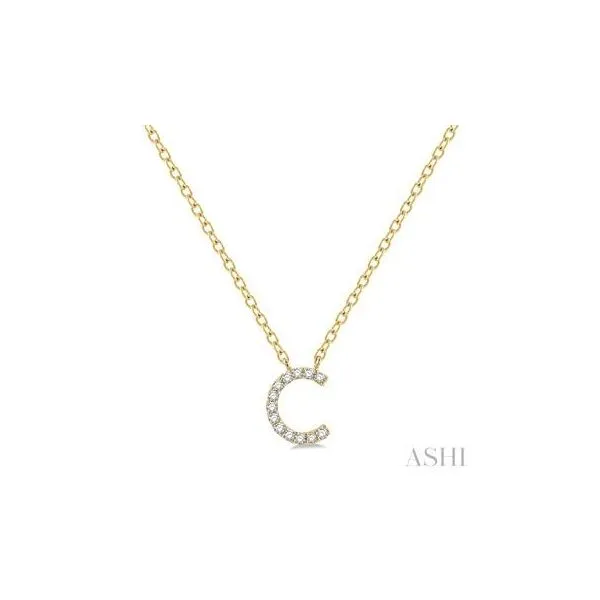 Yellow 10 Karat Diamond C Pendant Lee Ann's Fine Jewelry Russellville, AR