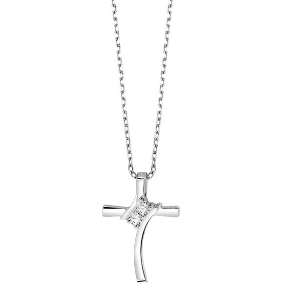 Lady's Sterling Silver Twogether Cross Pendant Lee Ann's Fine Jewelry Russellville, AR