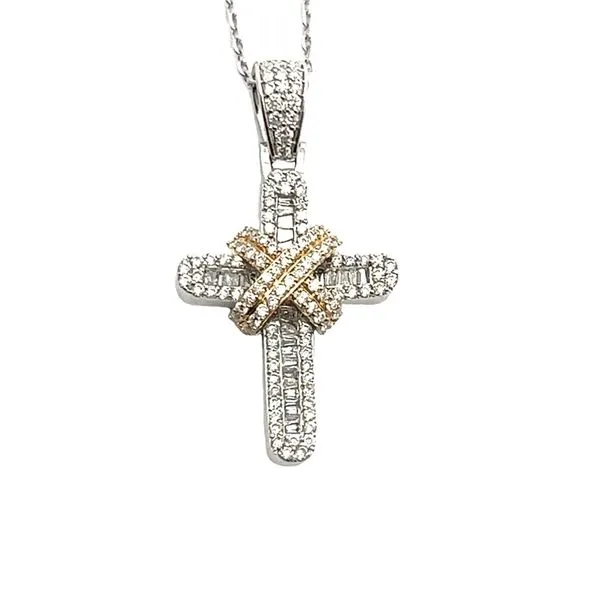 Two-Tone 14 Karat Cross Pendant Lee Ann's Fine Jewelry Russellville, AR