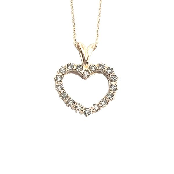 Yellow 10Kt Diamond Heart Pendant Lee Ann's Fine Jewelry Russellville, AR