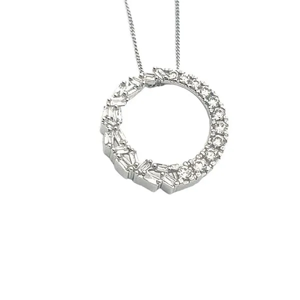 White 14Kt Diamond Circle Pendant Lee Ann's Fine Jewelry Russellville, AR