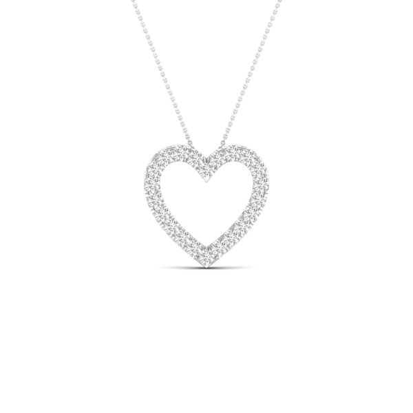 White 14 Karat Heart Pendant Lee Ann's Fine Jewelry Russellville, AR