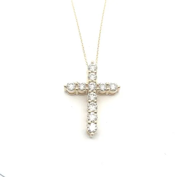 Yellow 14Kt Cross Diamond Pendant Lee Ann's Fine Jewelry Russellville, AR