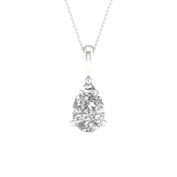 14K White Lab Grown Diamond Pendant Lee Ann's Fine Jewelry Russellville, AR