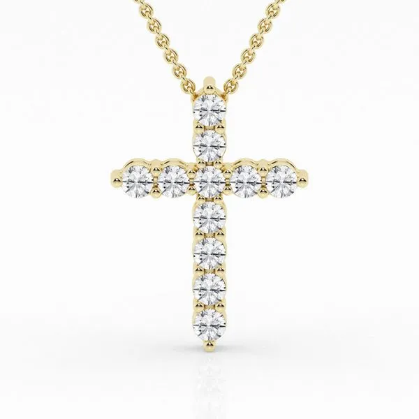 14 Karat Lab Grown Diamond Cross Pendant Lee Ann's Fine Jewelry Russellville, AR