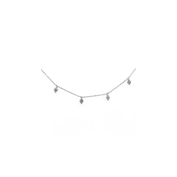 White 14 Karat 13 Station Necklace Lee Ann's Fine Jewelry Russellville, AR