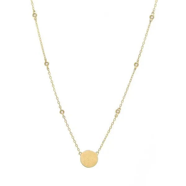 14K Yellow Gold Disc Necklace similar item image