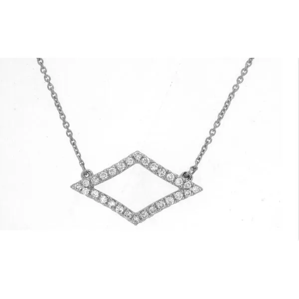 White 14 Karat Geometric Necklace