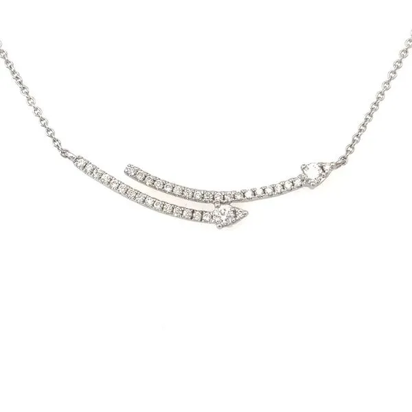 White 14 Karat Geometric Necklace