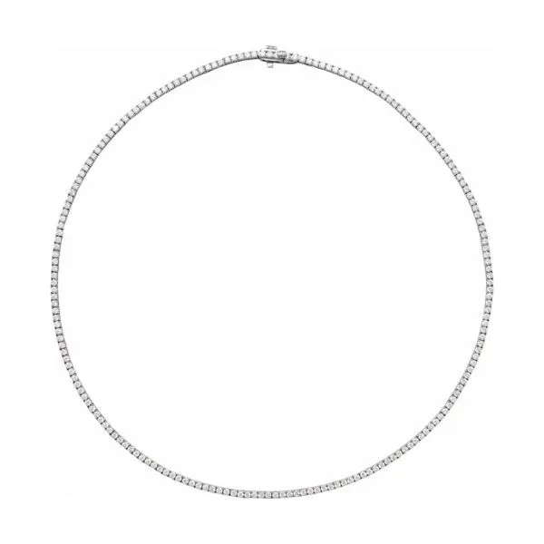 14K White Gold Diamond Necklace