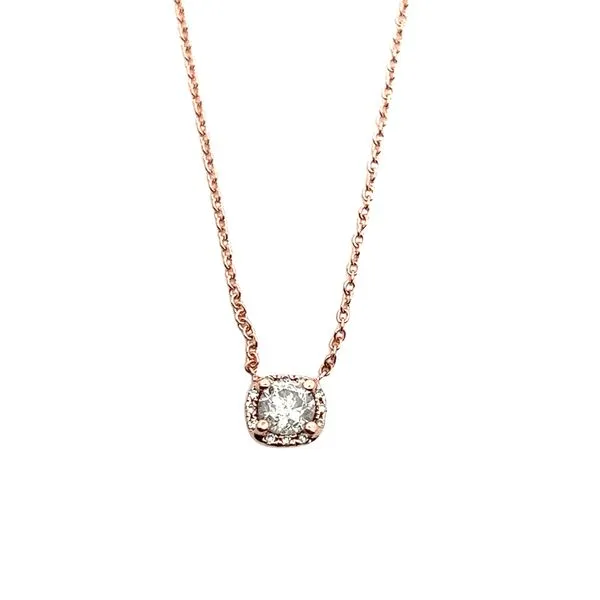 Rosé 14 Karat Necklace with Round Diamonds Lee Ann's Fine Jewelry Russellville, AR