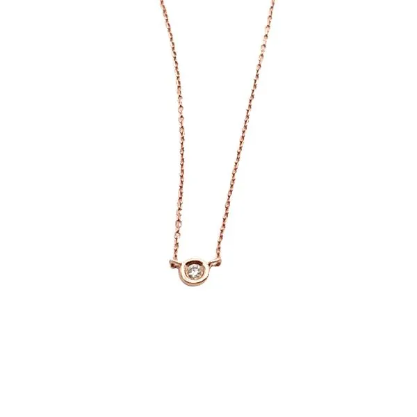 Rosé 14 Karat Bezel Necklace similar item image