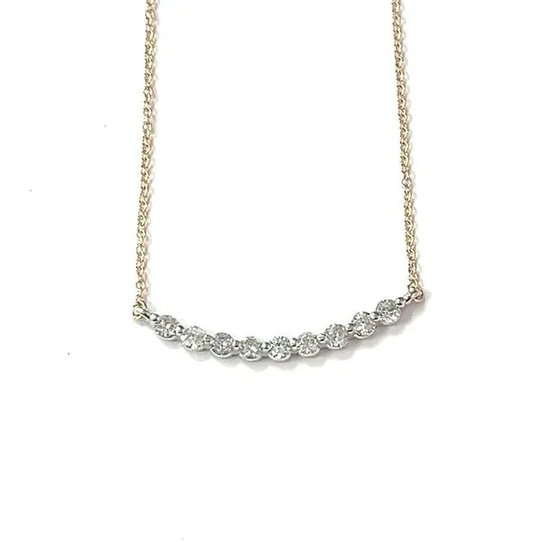 Two-Tone 14K Diamond "Smile" Necklace Lee Ann's Fine Jewelry Russellville, AR