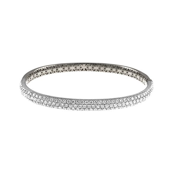 White 18 Karat Pave' Set Bracelet Lee Ann's Fine Jewelry Russellville, AR