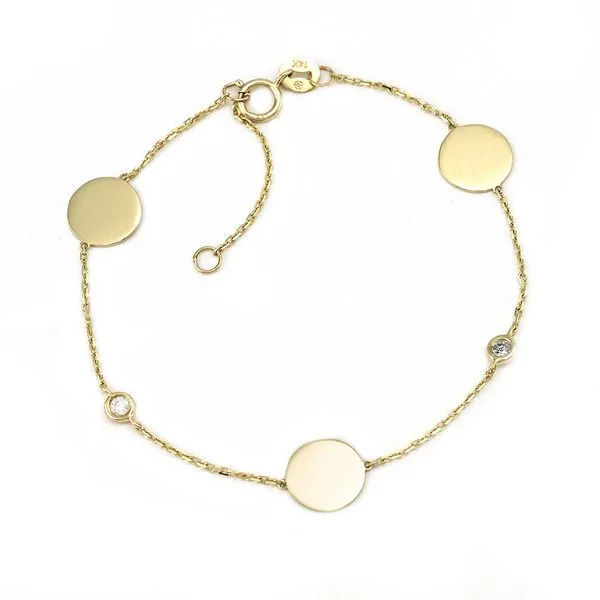 Yellow 14 Karat Disc Bracelet similar item image