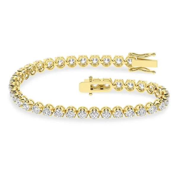 14K Yellow Gold Ladys Tennis Bracelet