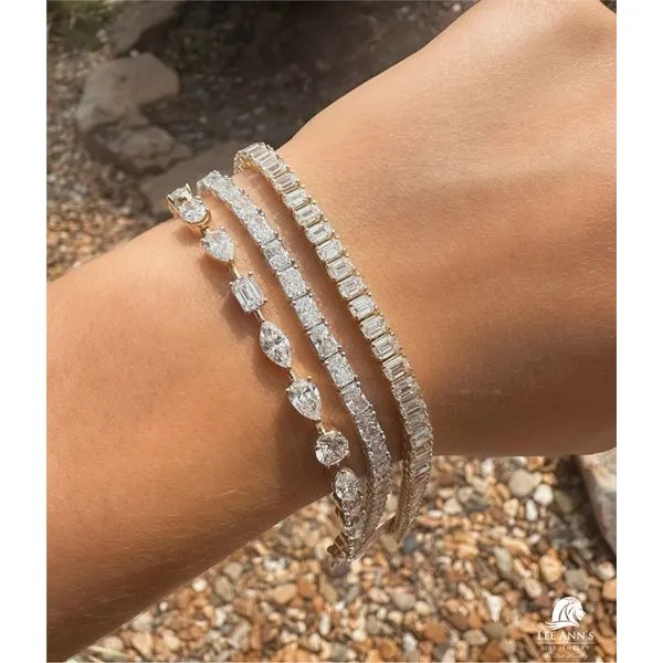 Lab Grown Diamond Bracelet 14 Karat White Gold Image 2 Lee Ann's Fine Jewelry Russellville, AR