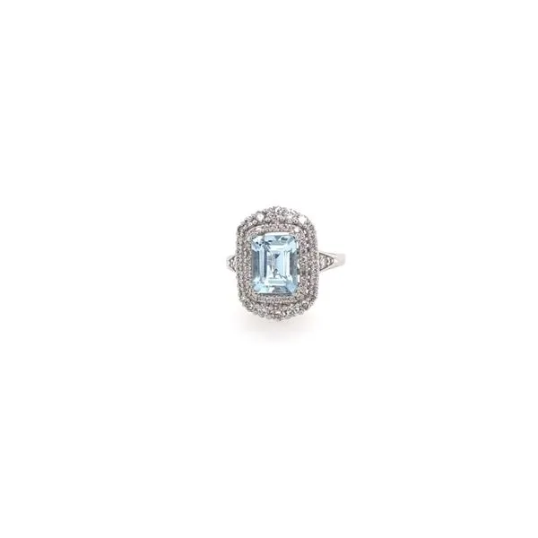 14 Karat White Aquamarine Fashion Ring Lee Ann's Fine Jewelry Russellville, AR