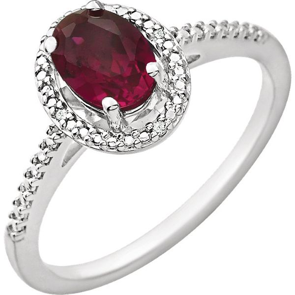 Sterling Silver Created Ruby Fashion Ring Lee Ann's Fine Jewelry Russellville, AR
