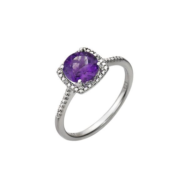 Sterling Silver Amethyst and Diamond Ring Lee Ann's Fine Jewelry Russellville, AR