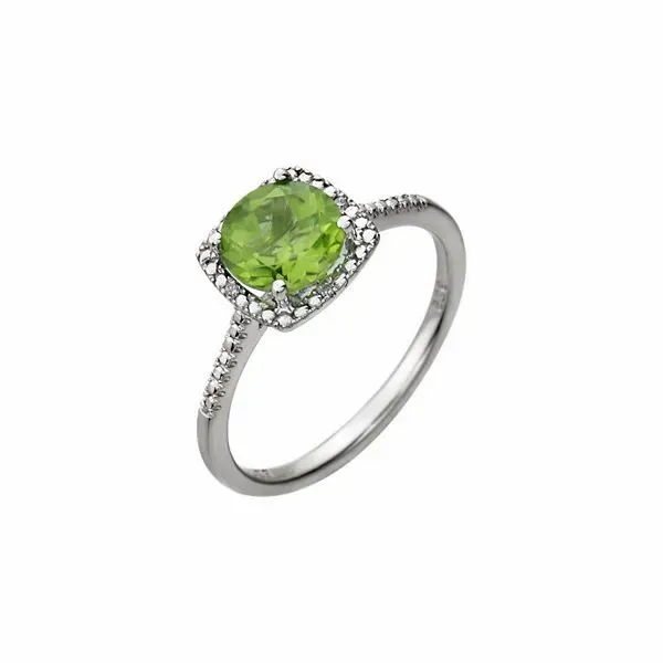 Sterling Silver Peridot & Diamond Ring Lee Ann's Fine Jewelry Russellville, AR