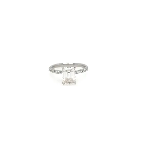 White 14 Karat Moissanite Fashion Ring