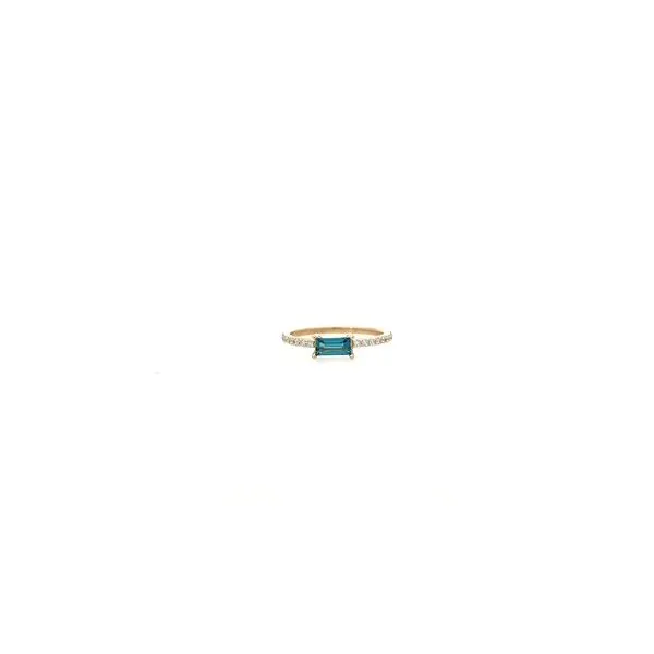14 Karat Yellow Gold London Blue Topaz Fashion Ring