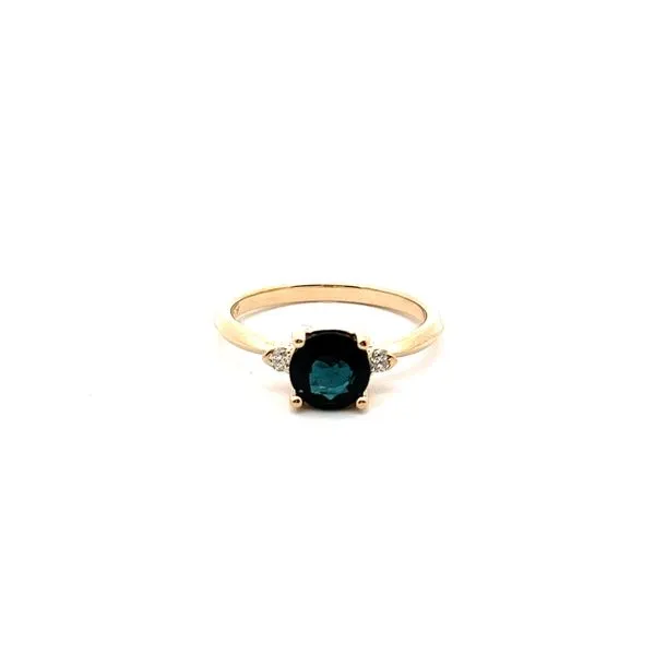 Yellow 14 Karat Fashion Ring with Sapphire and Diamonds Lee Ann's Fine Jewelry Russellville, AR