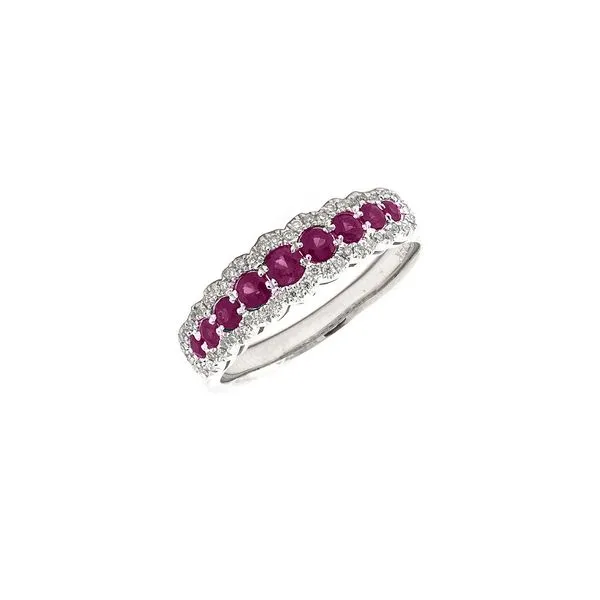 White 14 Karat Ruby and Diamond Fashion Ring Lee Ann's Fine Jewelry Russellville, AR