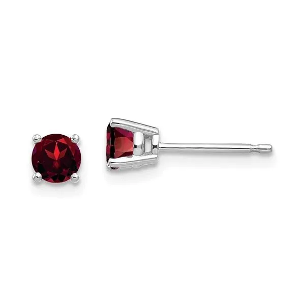 14K White Gold Created Ruby Earrings Lee Ann's Fine Jewelry Russellville, AR