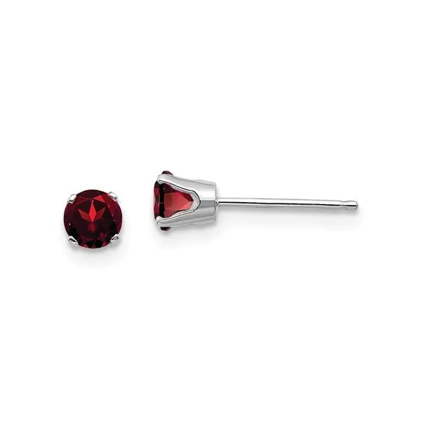 14K White Garnet Earrings Lee Ann's Fine Jewelry Russellville, AR