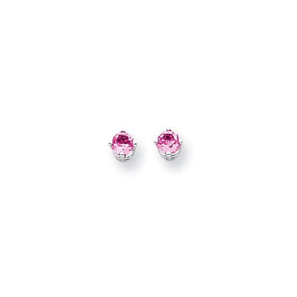 14K White Pink Tourmaline Stud Earrings Lee Ann's Fine Jewelry Russellville, AR